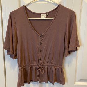 Mauve Cropped Shirt
